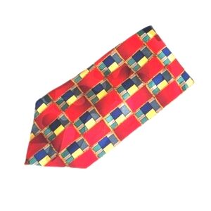 Frank Sinatra Birthday Collection 100% Silk Necktie Red Abstract